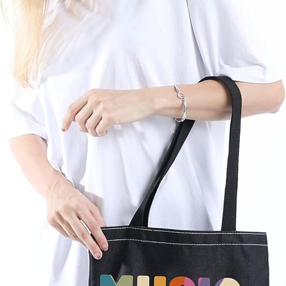 Music Teacher Tote Bag Canvas Gift for Piano Guitar Violin Appreciation - Picture 3 of 7